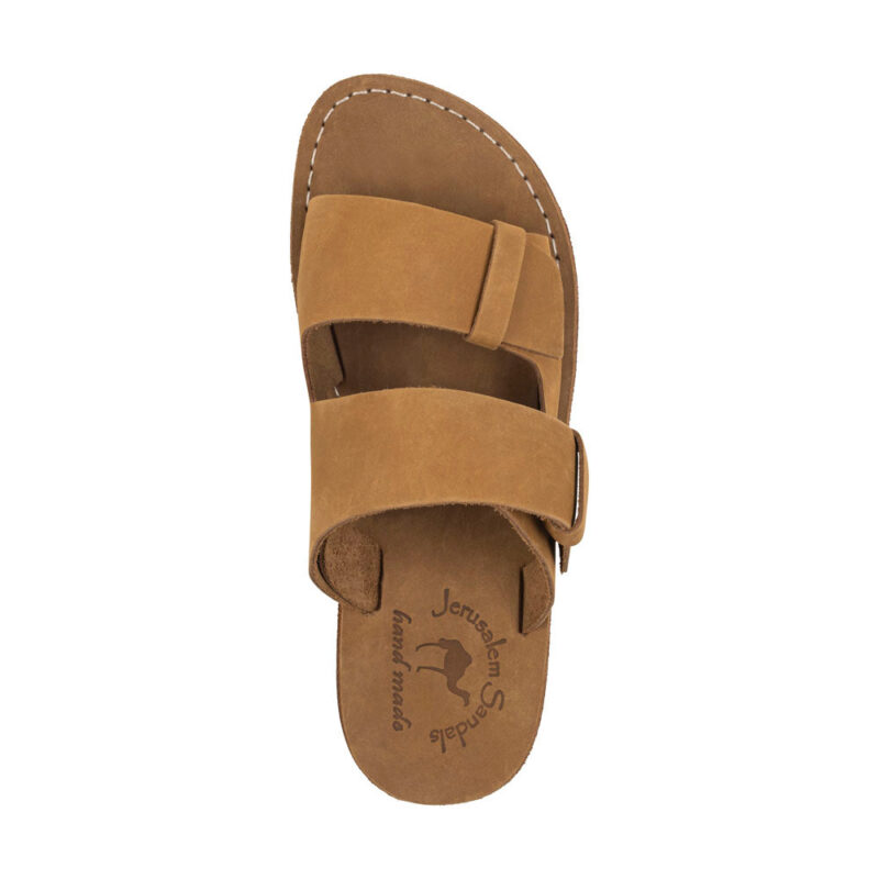 aurome Tan Nubuck Belt with Hidden Buckle – Custom Fit Design - Image 3