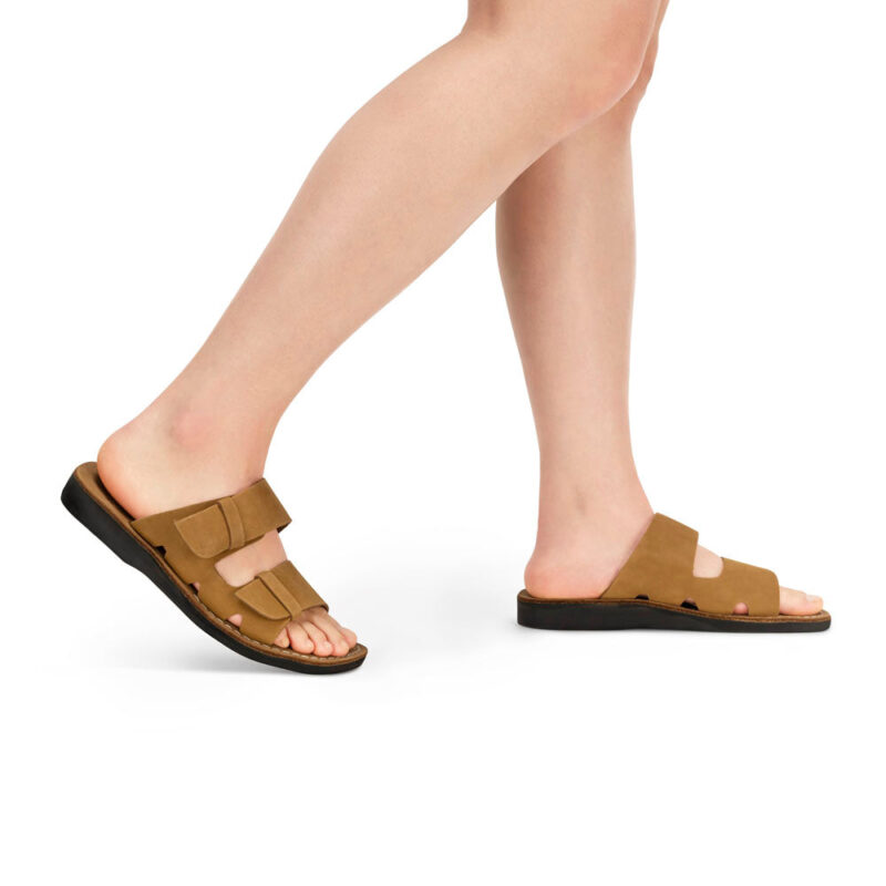 aurome Tan Nubuck Belt with Hidden Buckle – Custom Fit Design - Image 2