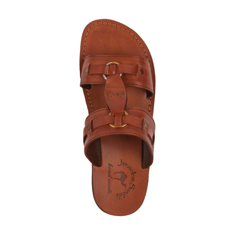 aurome Honey Leather Ring Sandal – Bold Design - Image 3