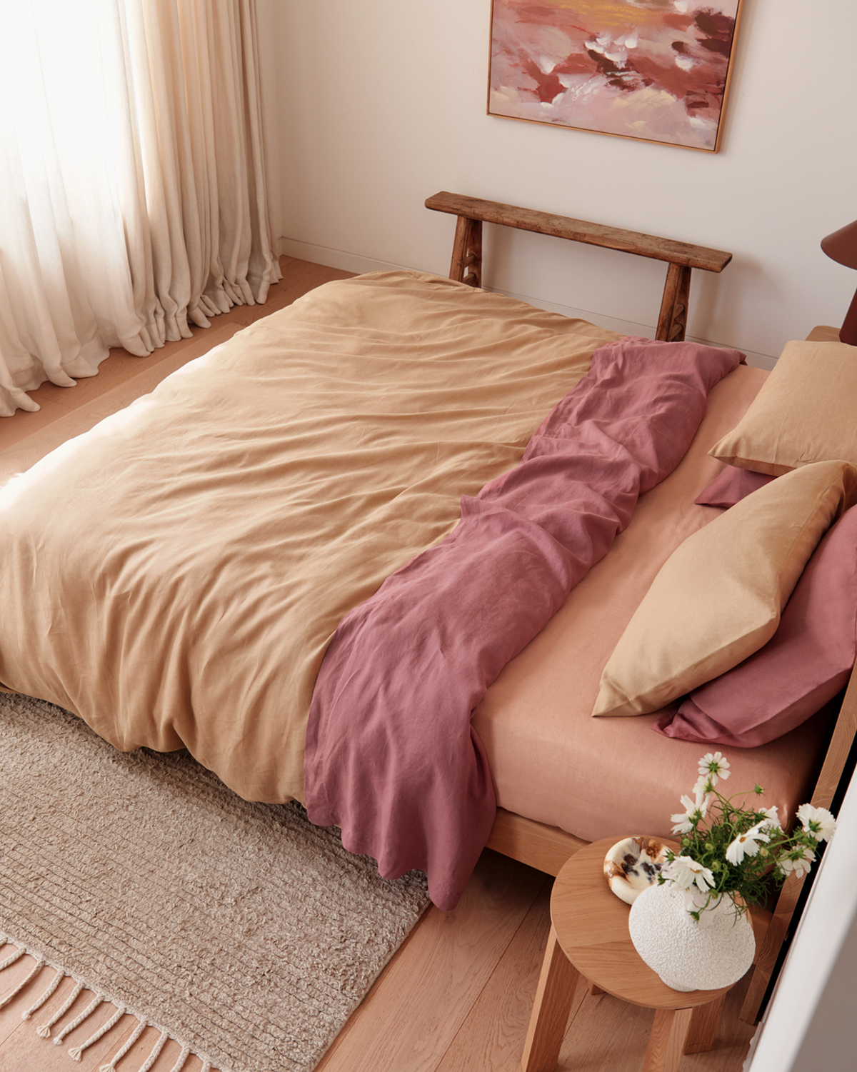 Caramel 100% French Flax Linen Duvet Cover - Image 5