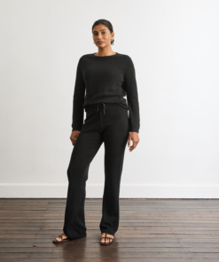 Veranda Linen Knit Pants in Charocal
