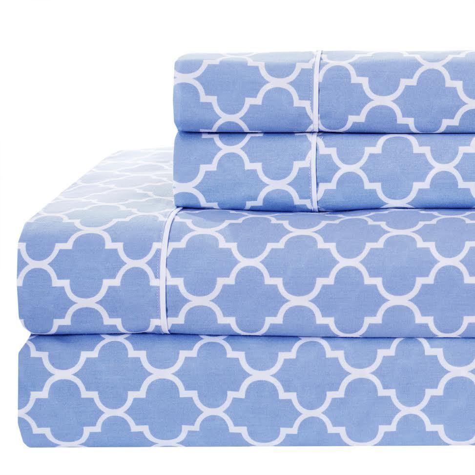 Meridian Quatrefoil Split King Sheet Set - 340 Thread Count - Image 12