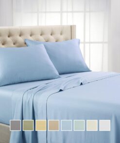 Split Top (Split Head) King Sheets 1000 Thread Count 100% Cotton Solid Sheet Sets