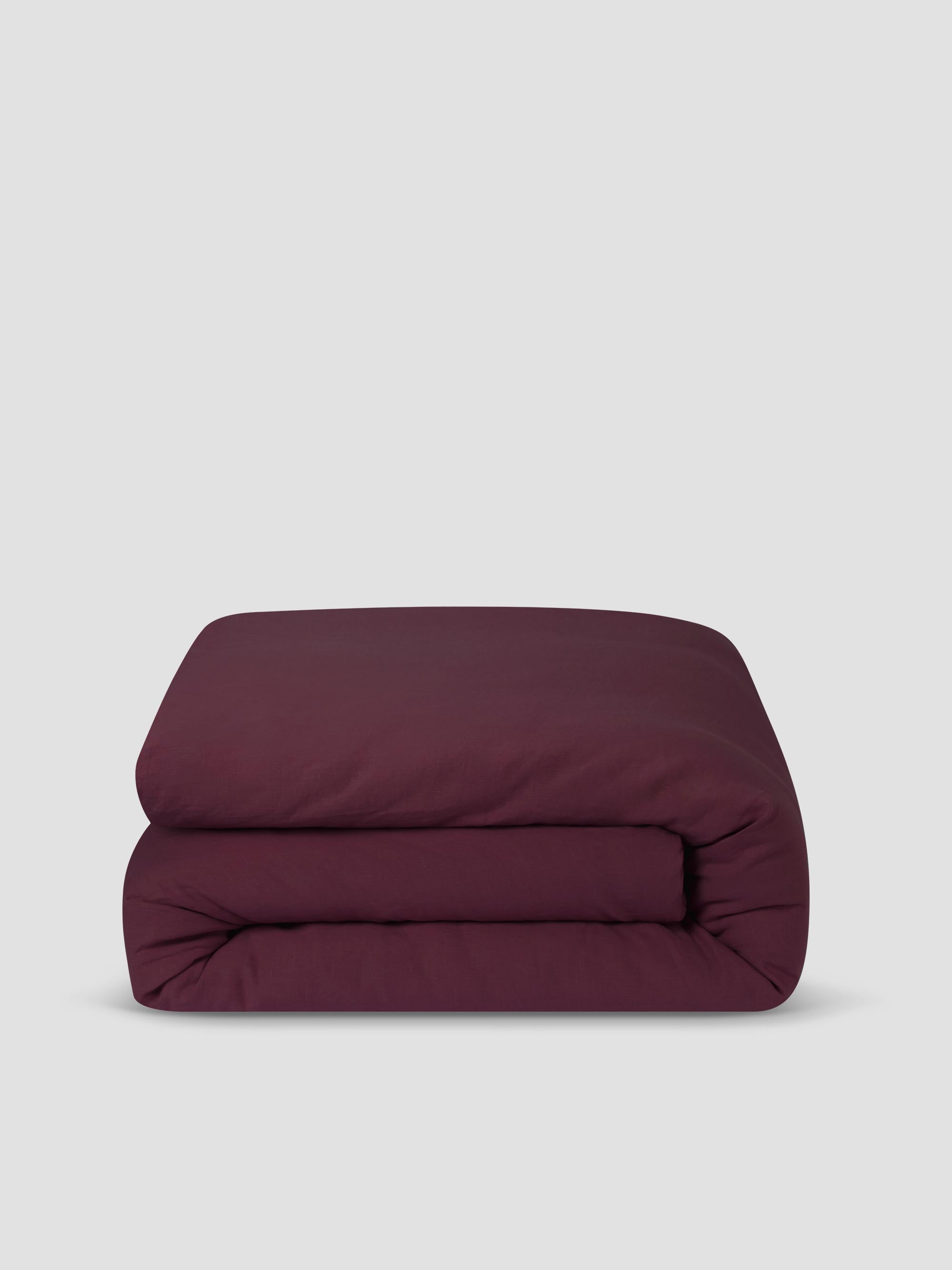 Berry 100% Linen Duvet Cover - Image 3