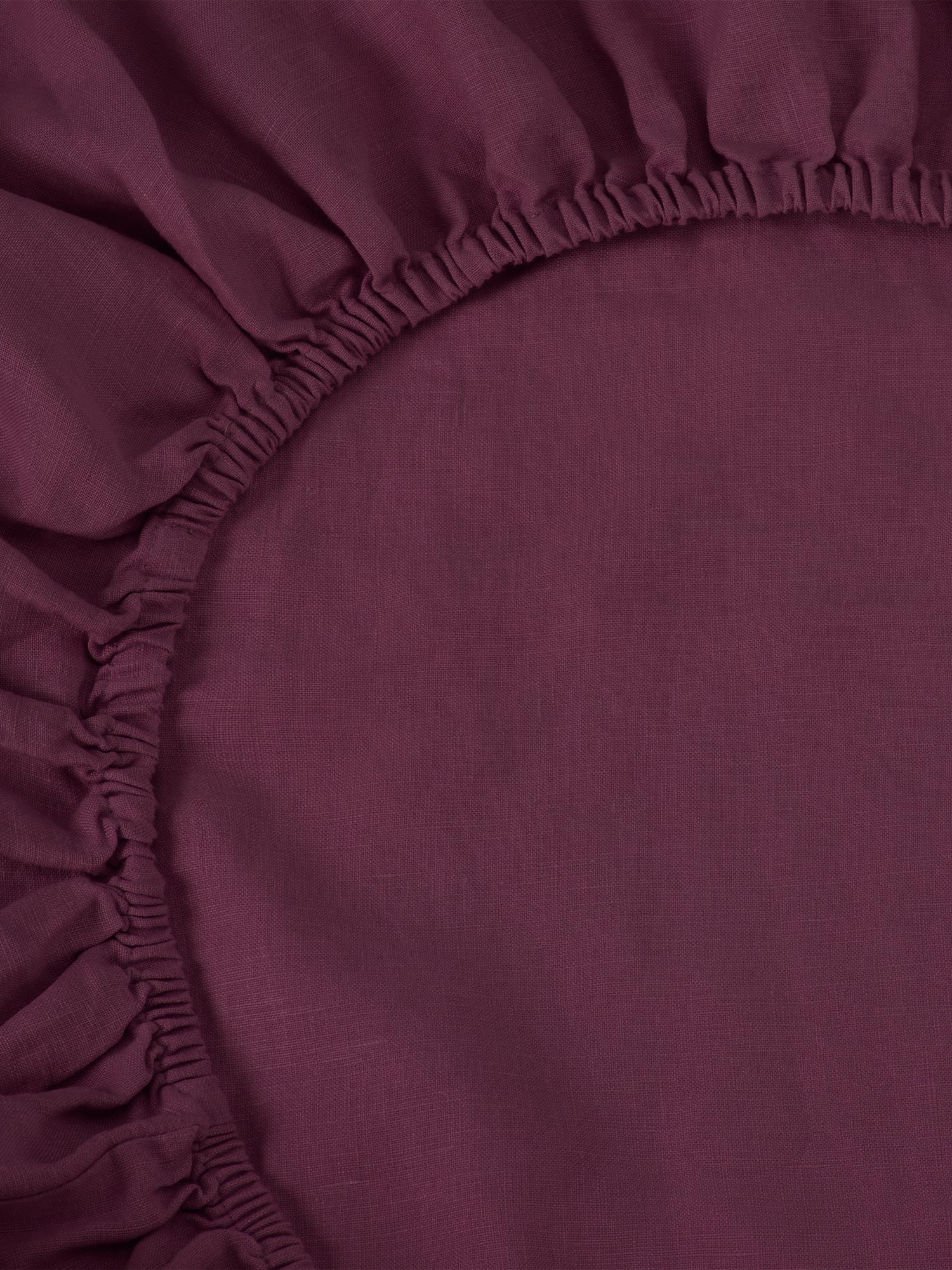 Berry Linen Blend Fitted Sheet - Image 2