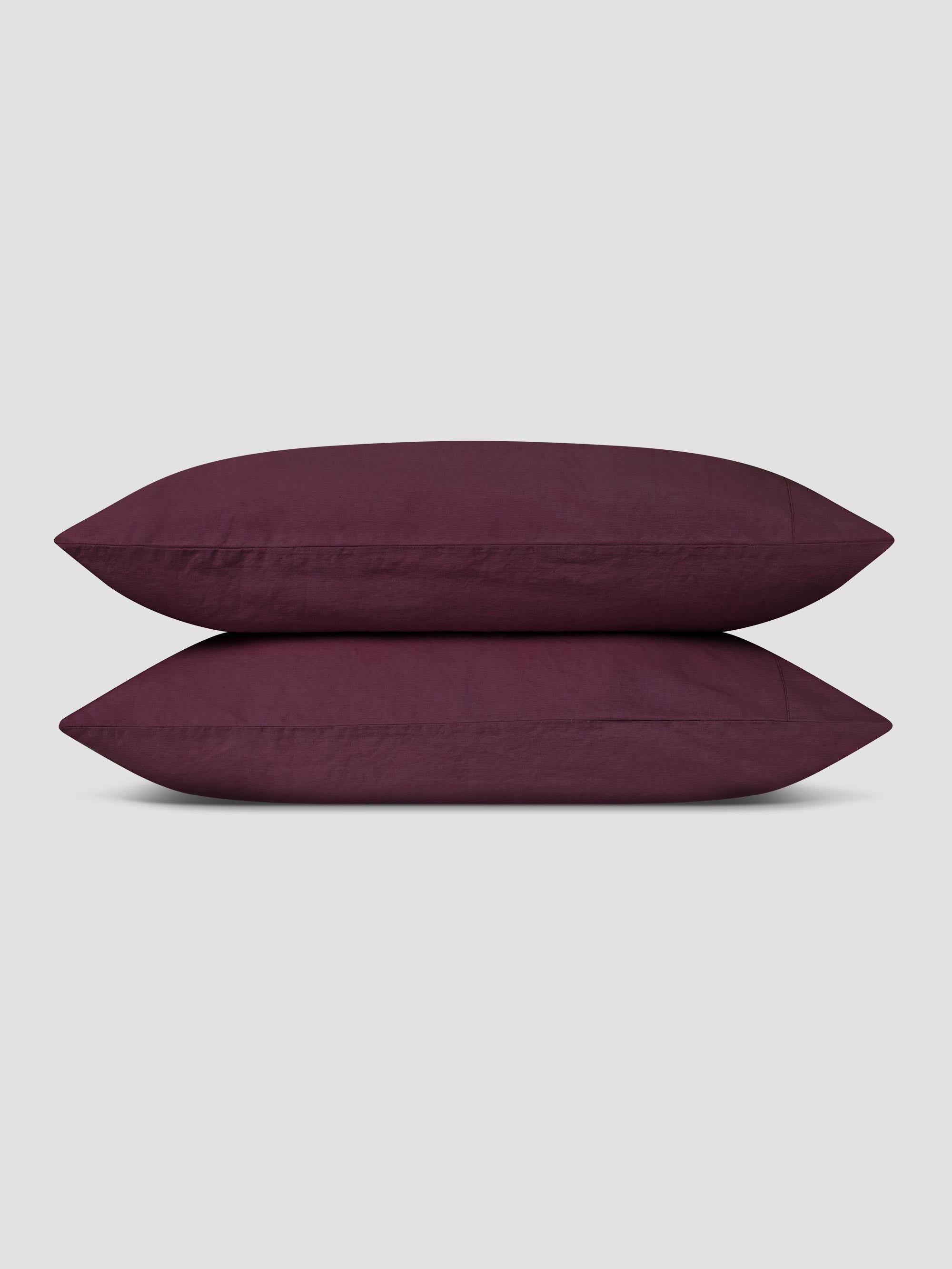 Berry Linen Blend Pillowcase (Pair) - Image 2