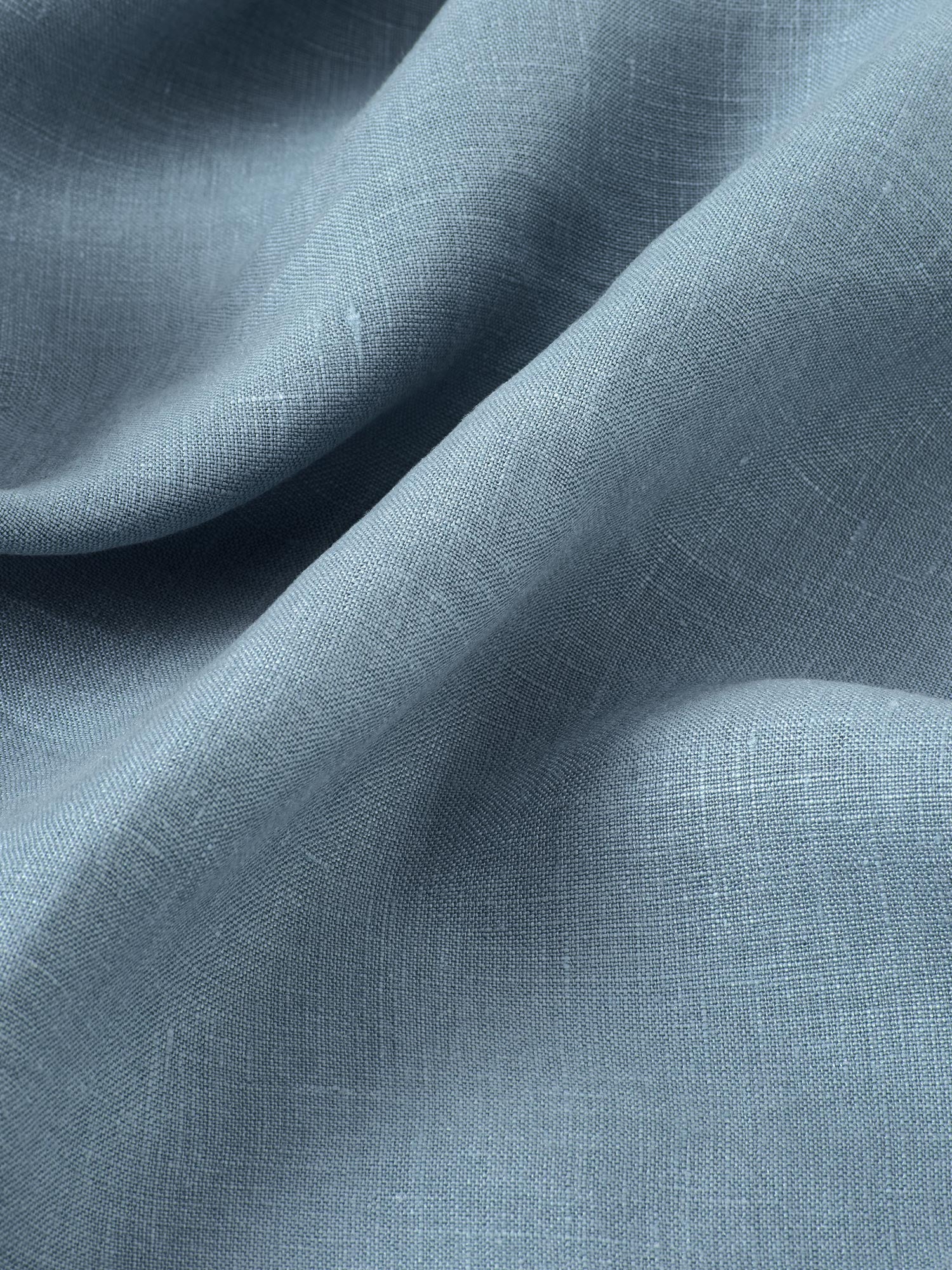 Dusk Blue 100% Linen Fitted Sheet - Image 3