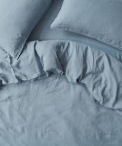 Dusk Blue 100% Linen Duvet Cover
