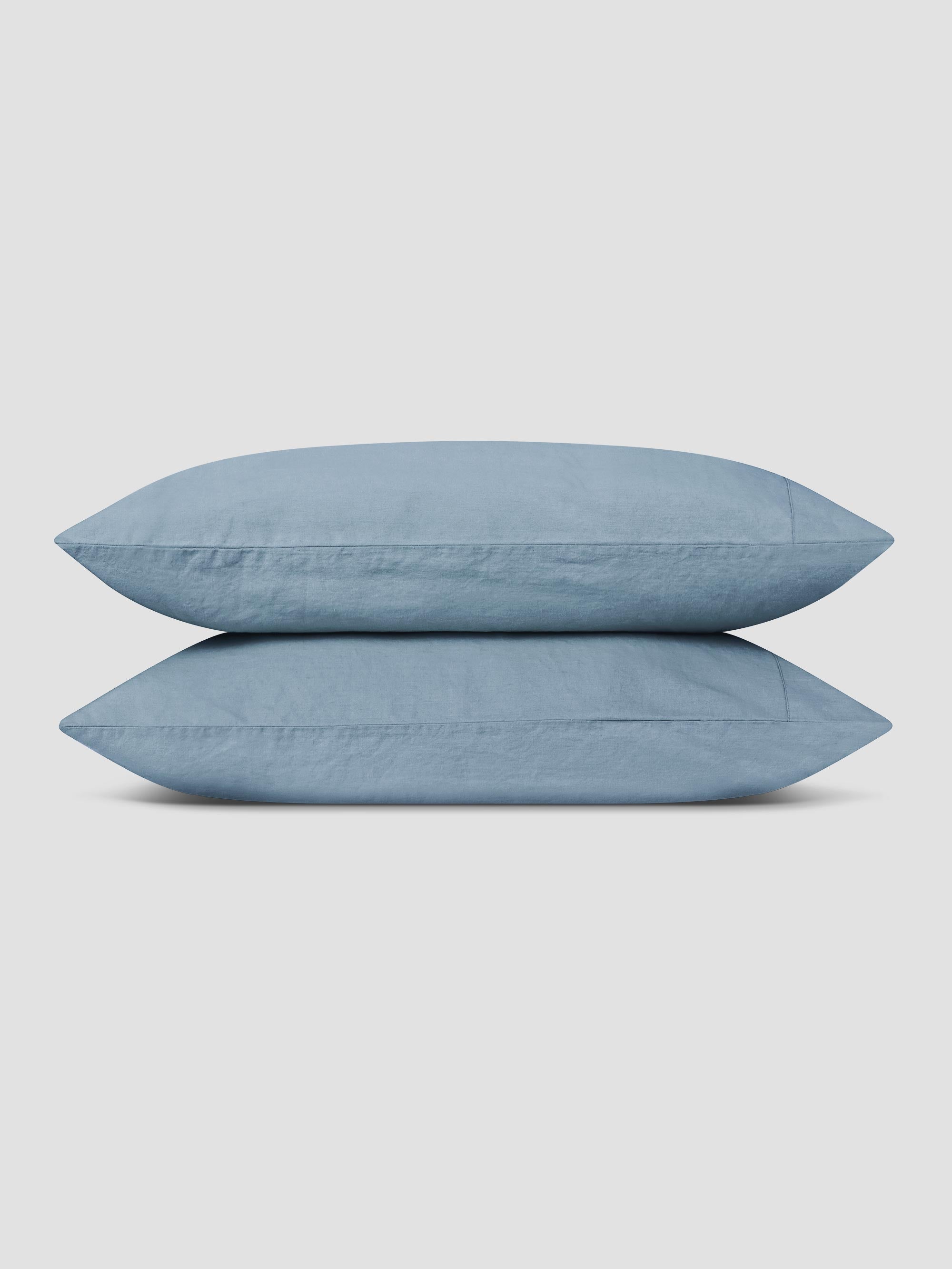 Dusk Blue 100% Linen Pillowcases (Pair) - Image 2