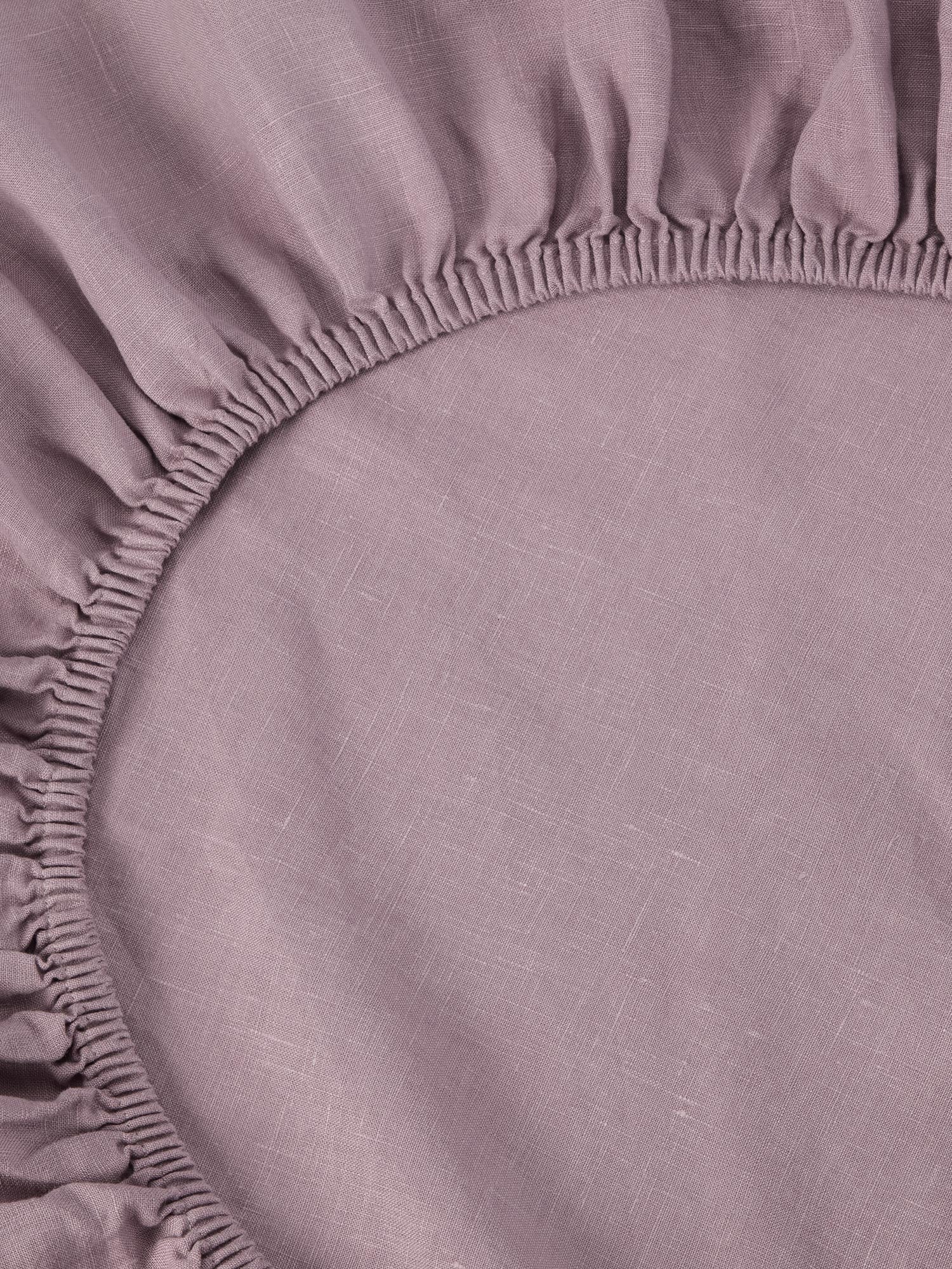 Elderberry 100% Linen Fitted Sheet - Image 2