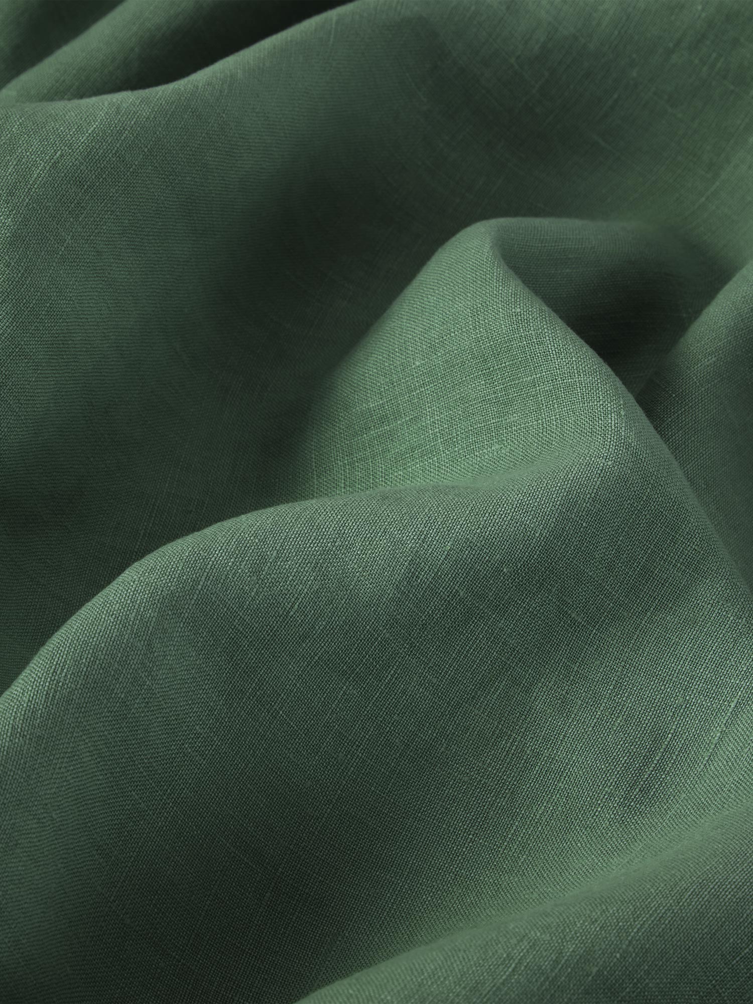 Elm Green Linen Blend Flat Sheet - Image 3
