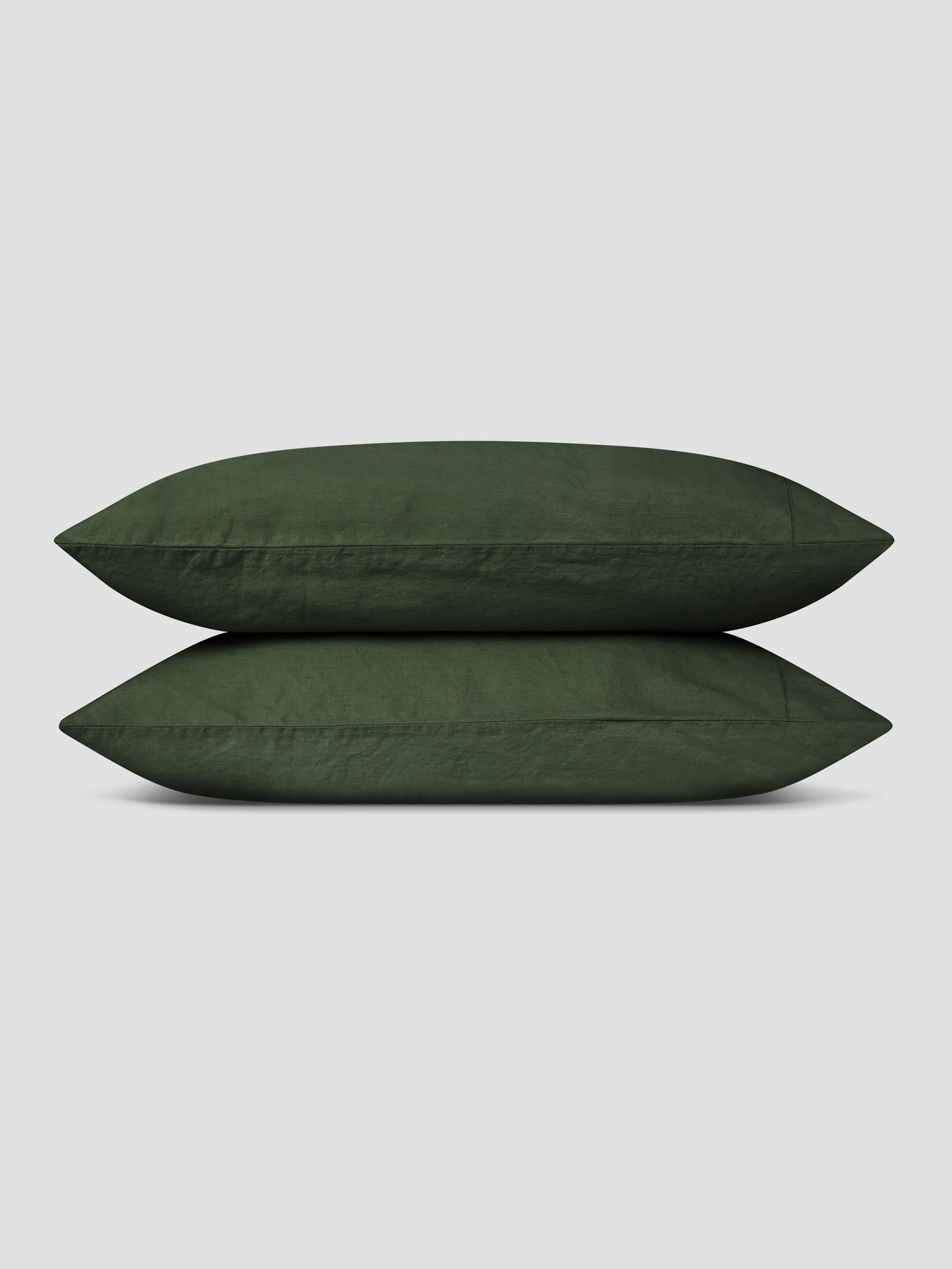 Fern Green Linen Blend Pillowcase (Pair) - Image 2