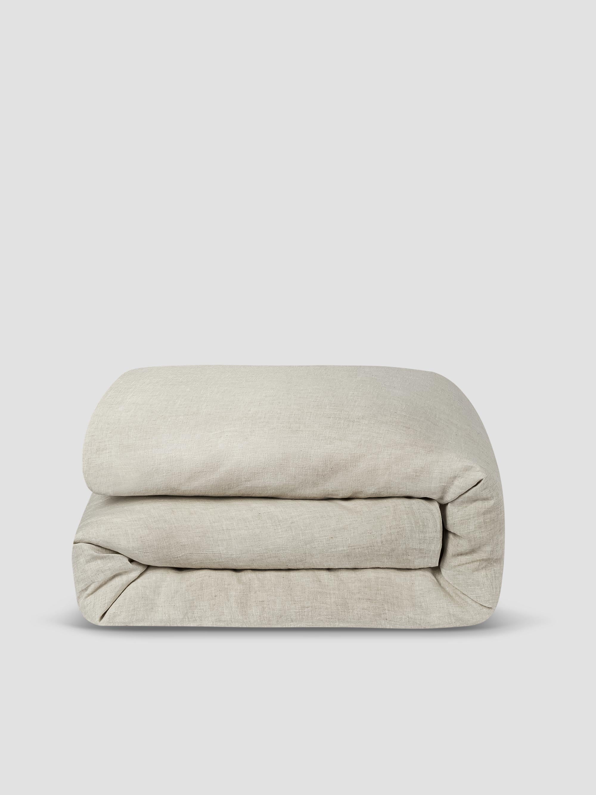 Oatmeal 100% Linen Duvet Cover - Image 3