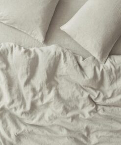 Oatmeal Linen Blend Duvet Cover