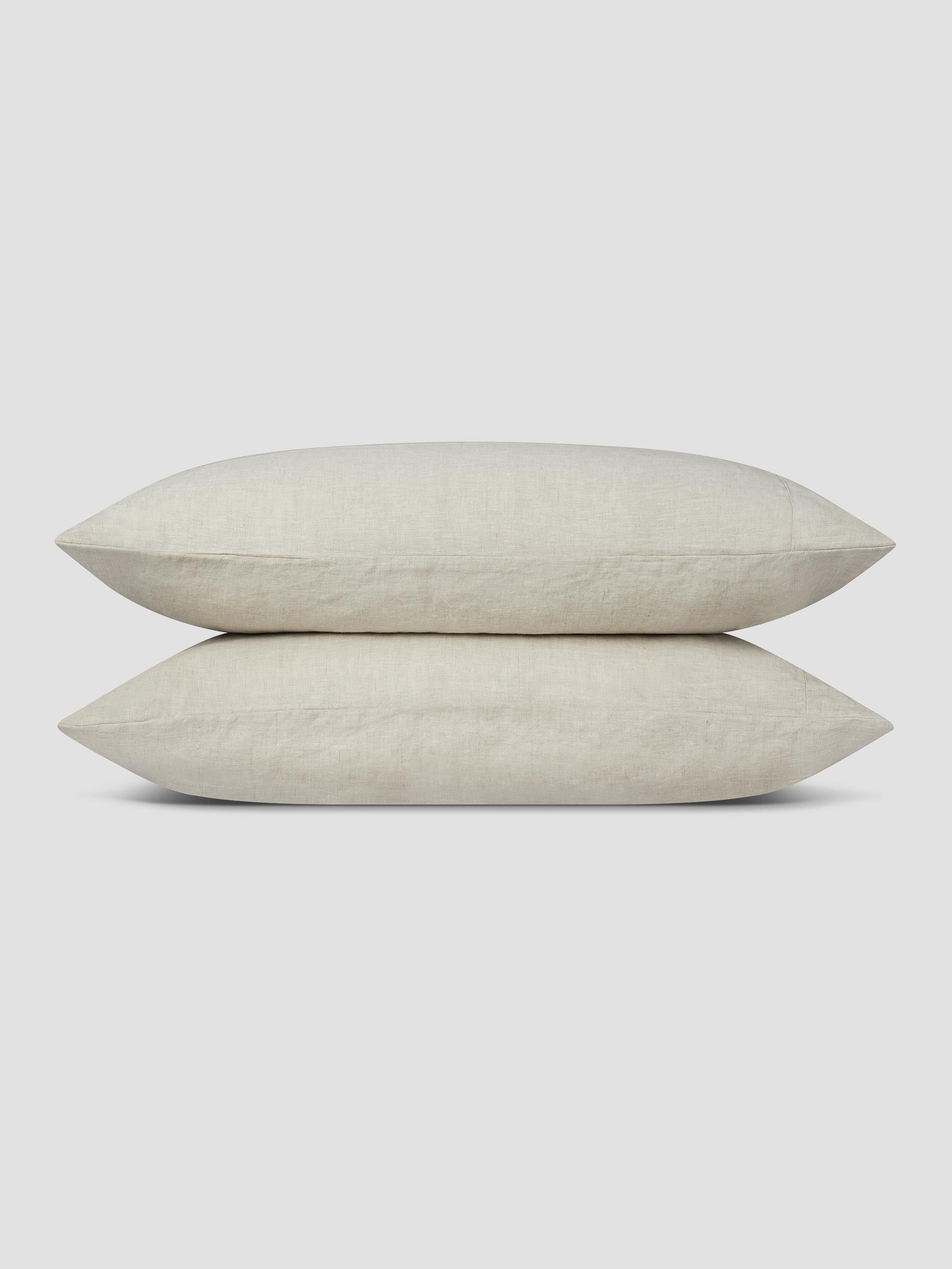 Oatmeal Linen Blend Pillowcase (Pair) - Image 2