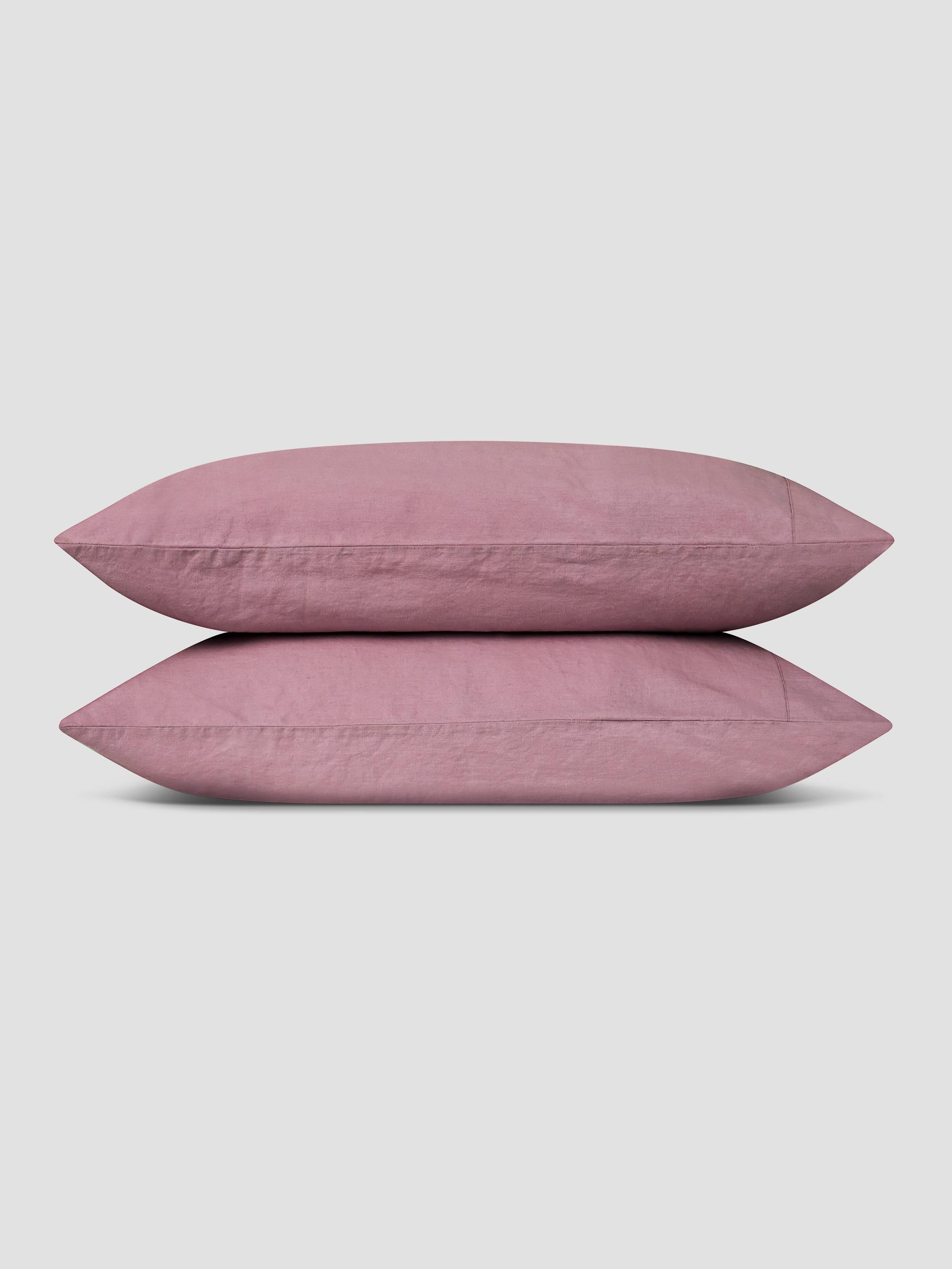 Raspberry Linen Blend Pillowcase (Pair) - Image 2