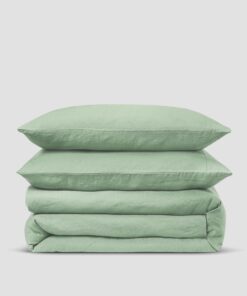 Sage Green Linen Blend Duvet Set