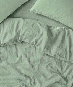 Sage Green 100% Linen Duvet Cover