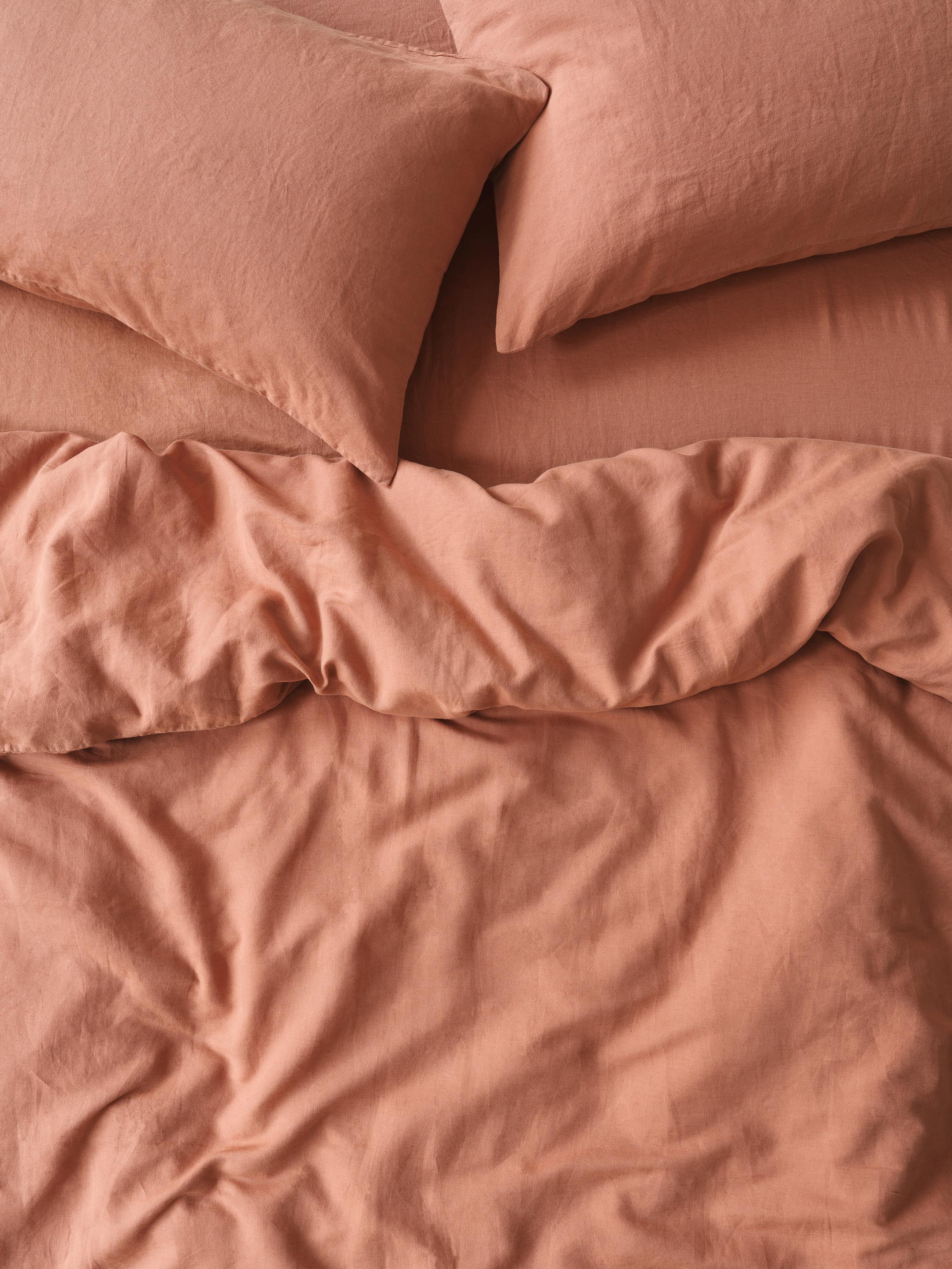 Warm Clay Linen Blend Duvet Cover