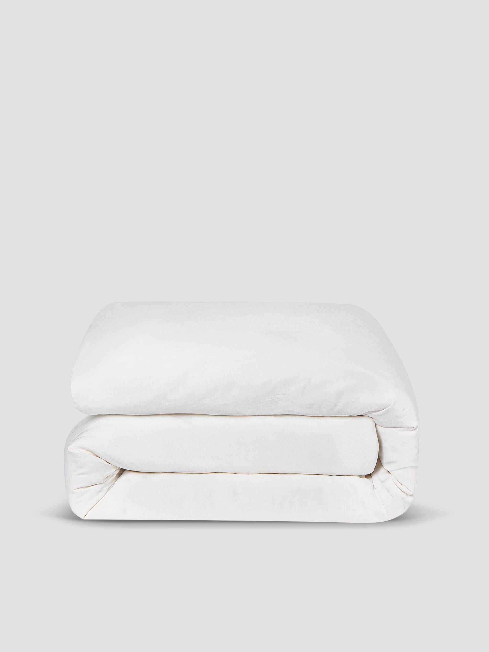 White 100% Linen Duvet Cover - Image 3