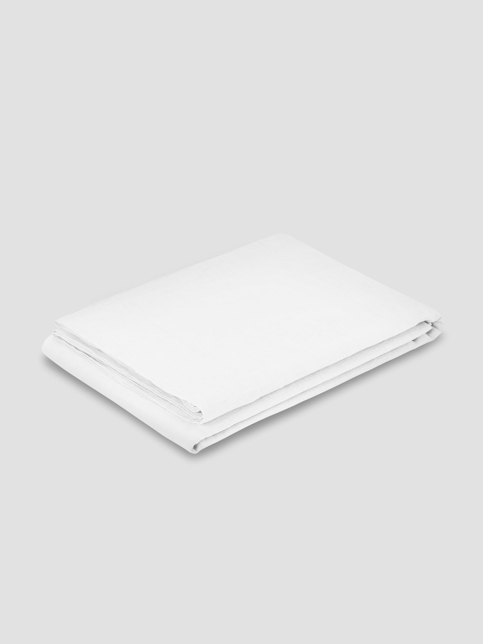 White Linen Blend Flat Sheet - Image 2