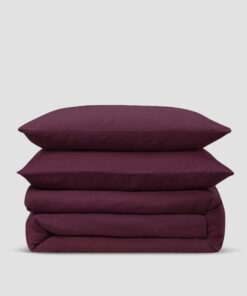 Berry Linen Blend Duvet Set