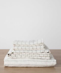 Linen Sheet Set with Pillowcases - Pencil Stripe