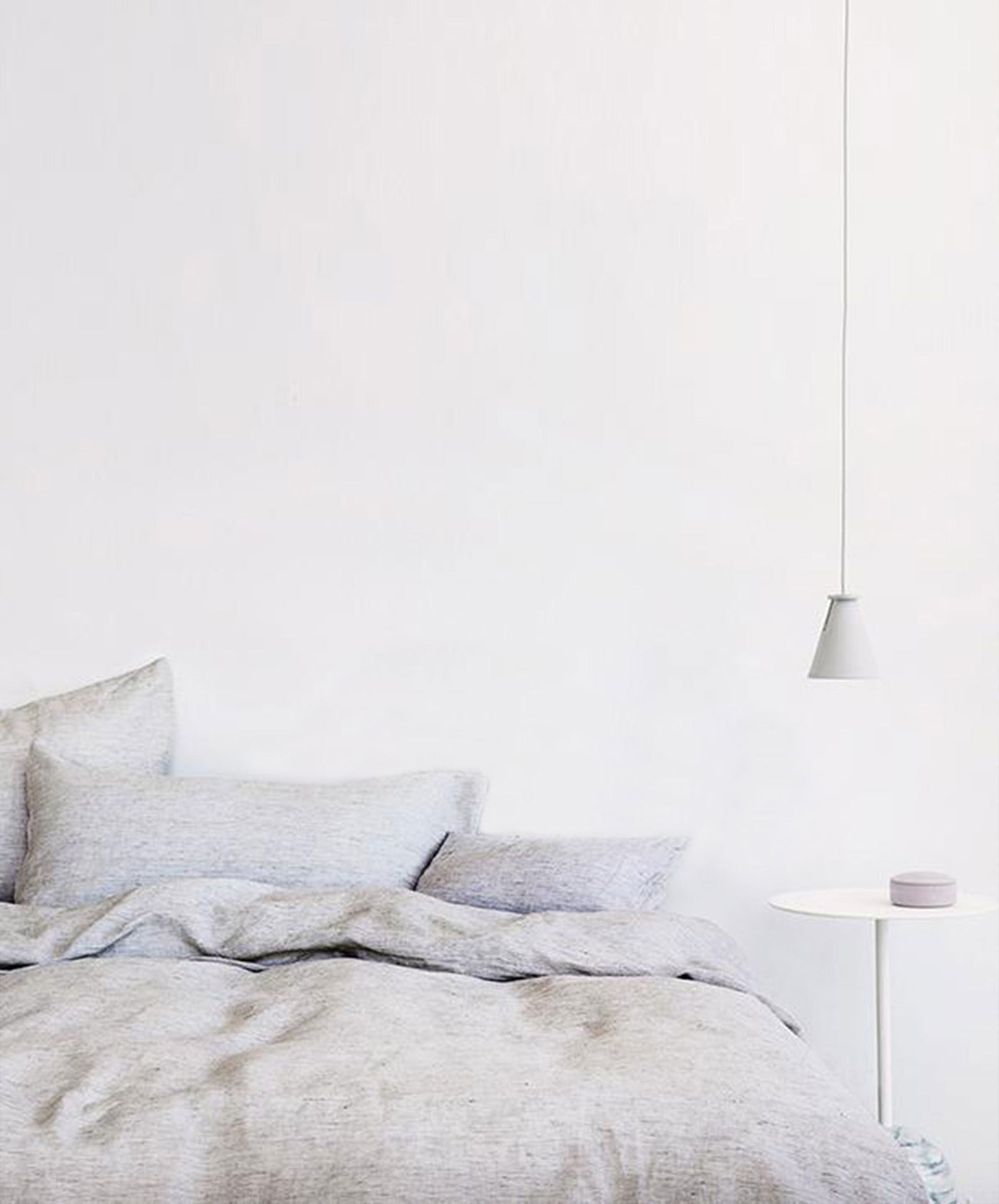 Linen Flat Sheet with Border - Pinstripe - Image 4