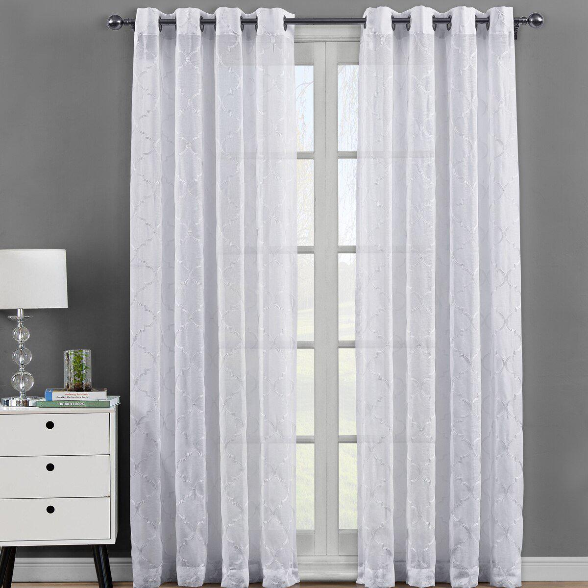 Miller Sheer Grommet Top Embroidered Panel Pair (Set of 2 ) - Image 6