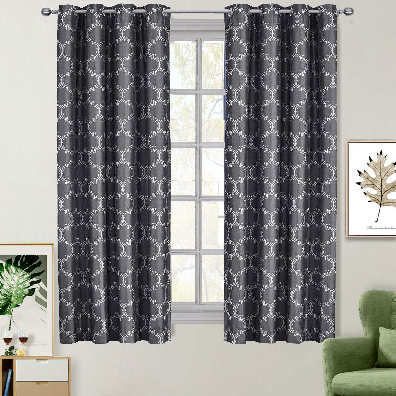 100% Blackout Curtain Panels Alana - Woven Jacquard Triple Pass Thermal Insulated (Set of 2 Panels) - Image 12