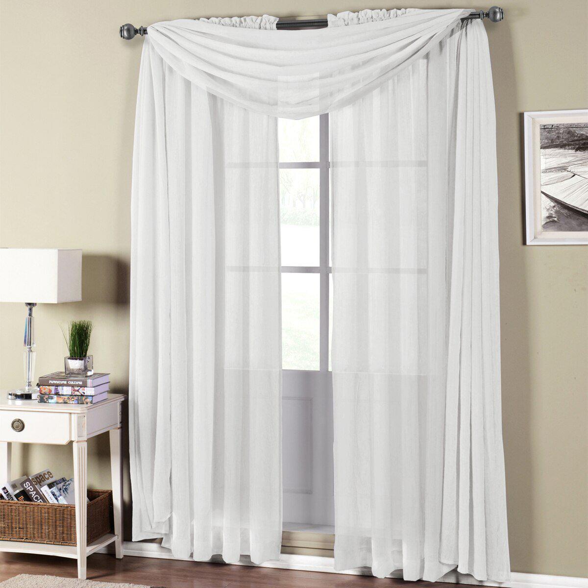 Abri Rod Pocket Crushed Sheer Curtain Panel (Single) - Image 8