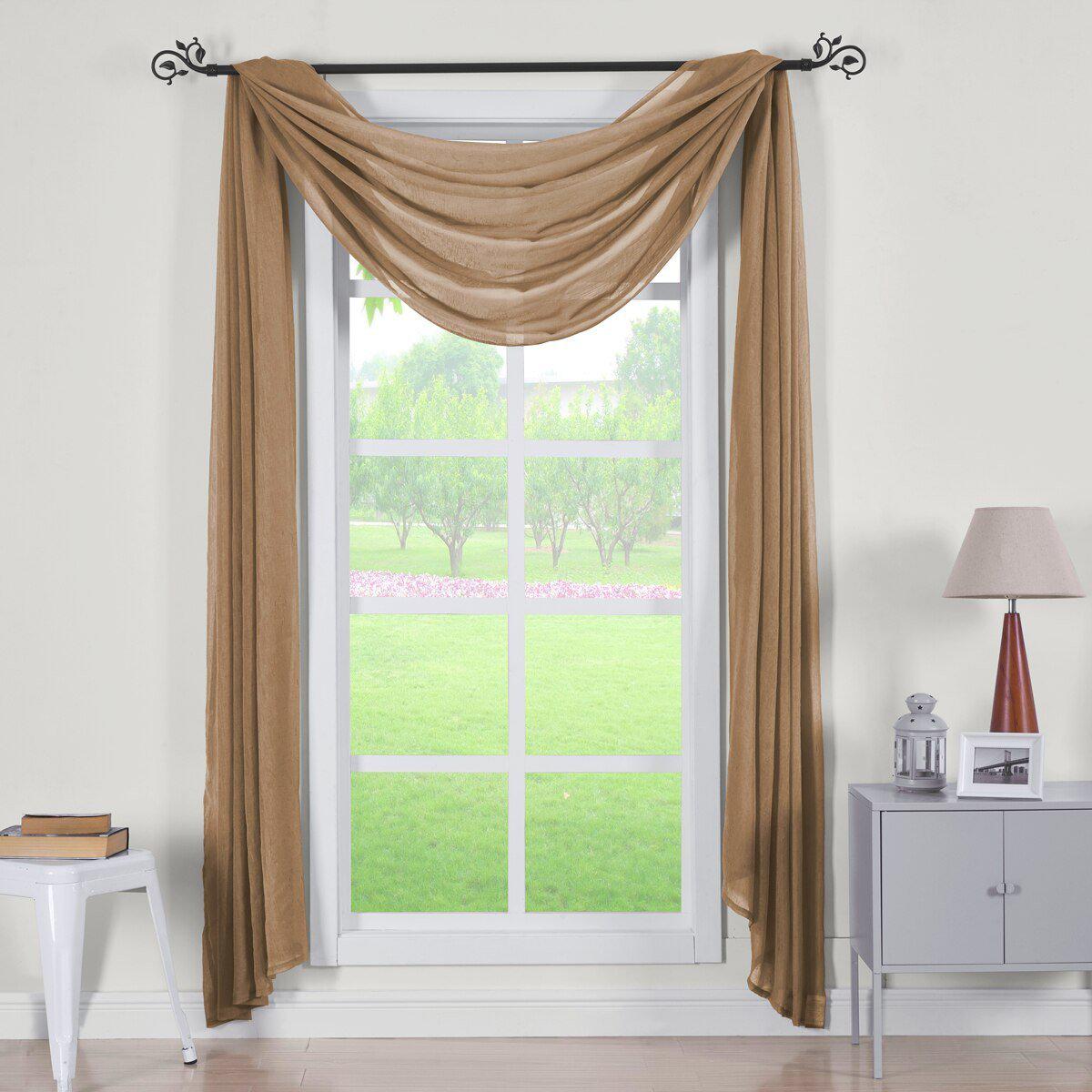 Abri Rod Pocket Crushed Sheer Curtain Panel (Single) - Image 18