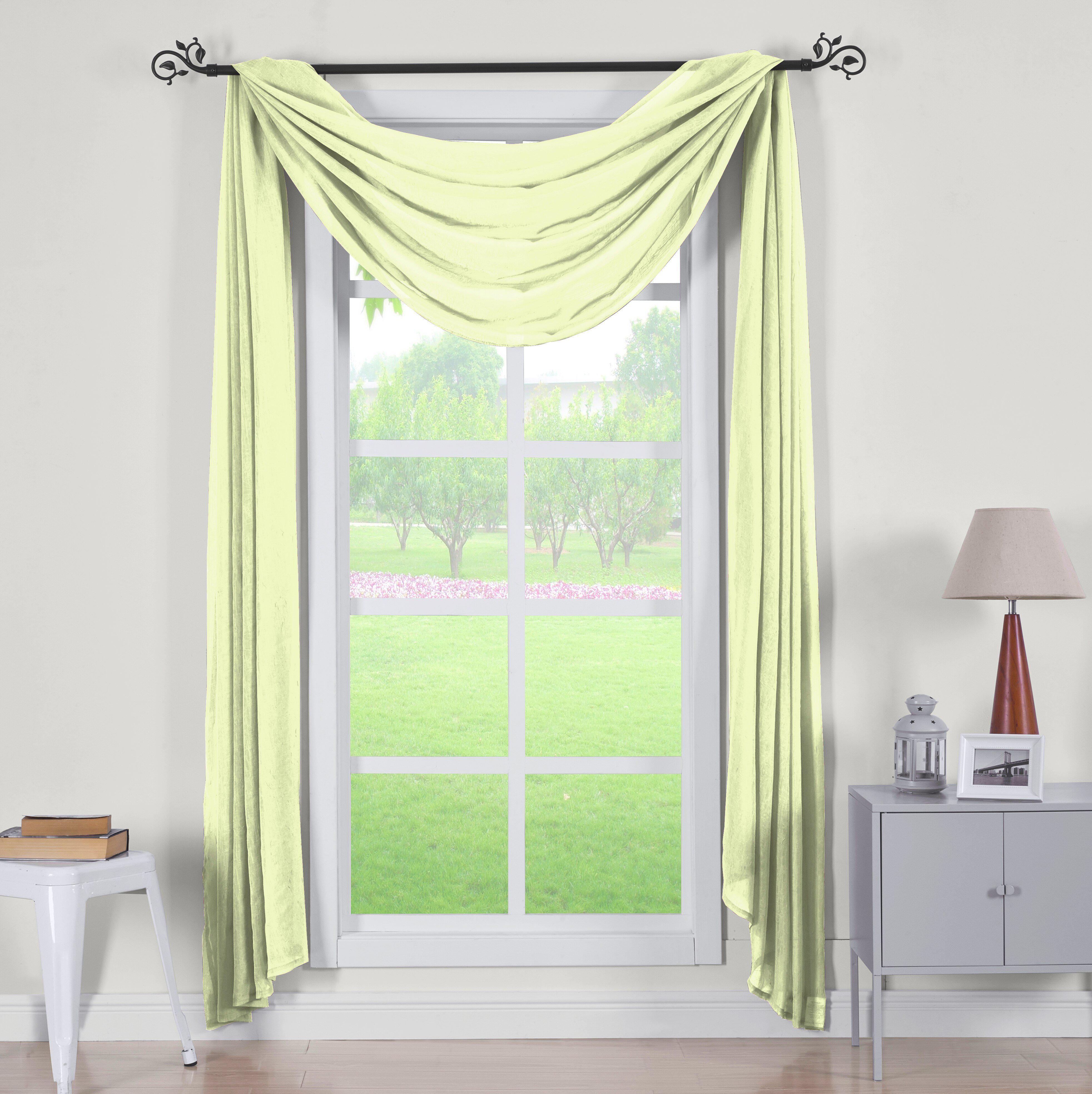 Abri Rod Pocket Crushed Sheer Curtain Panel (Single) - Image 65