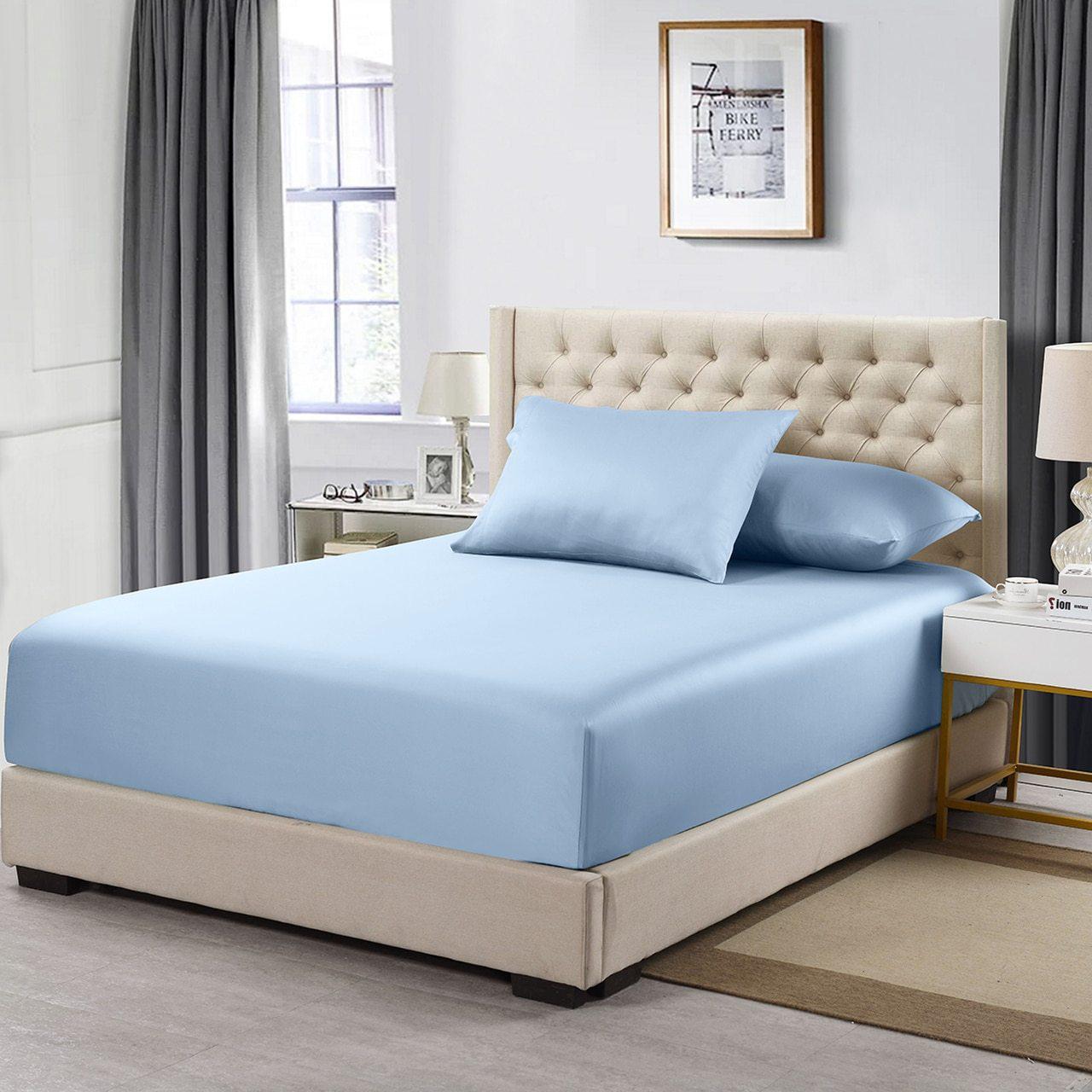 Cotton Fitted Sheet Only (11-16 inches) - Solid 600 Thread Count - Image 2