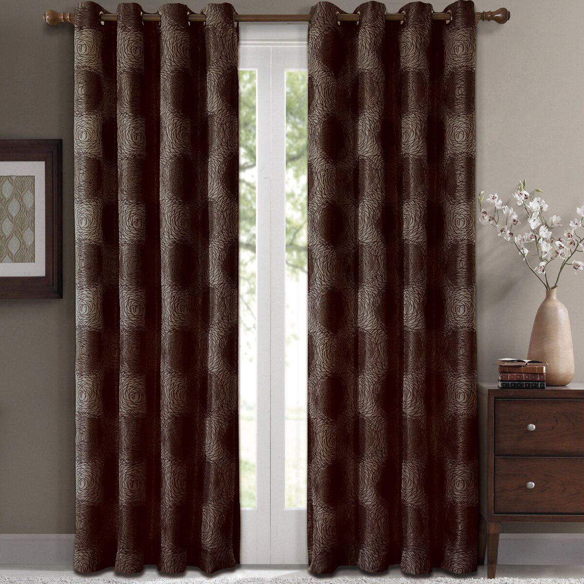 Lexington Circle Swirl Jacquard Curtains Top Grommet Panels (Set of 2) - Image 17