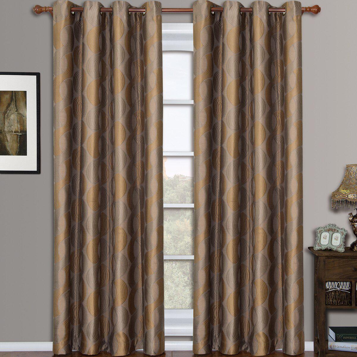 Savanna Inspired Jacquard Curtains Grommet Panels (Set of 2) - Image 34