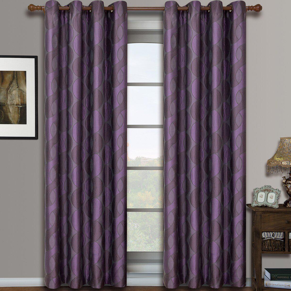 Savanna Inspired Jacquard Curtains Grommet Panels (Set of 2) - Image 14