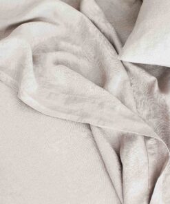 Linen Flat Sheet with Border - Smoke Gray