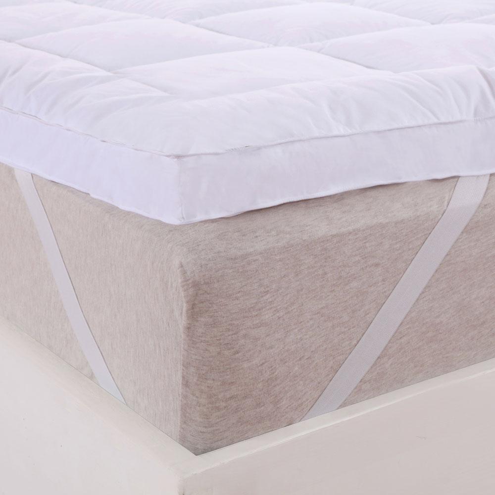2 Inch Thick Abripedic™ Comfort Mattress Topper 100% Cotton Shell. White Alternative Down fill - Image 4