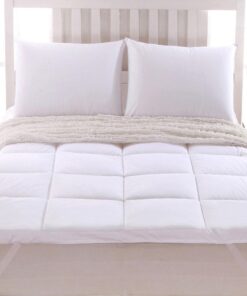 2 Inch Thick Abripedicâ„¢ Comfort Mattress Topper 100% Cotton Shell. White Alternative Down fill