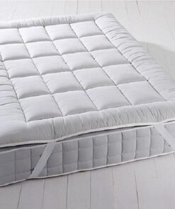 Plush Fiber 2 Inches Mattress Topper Down Alternative Anchor Bands
