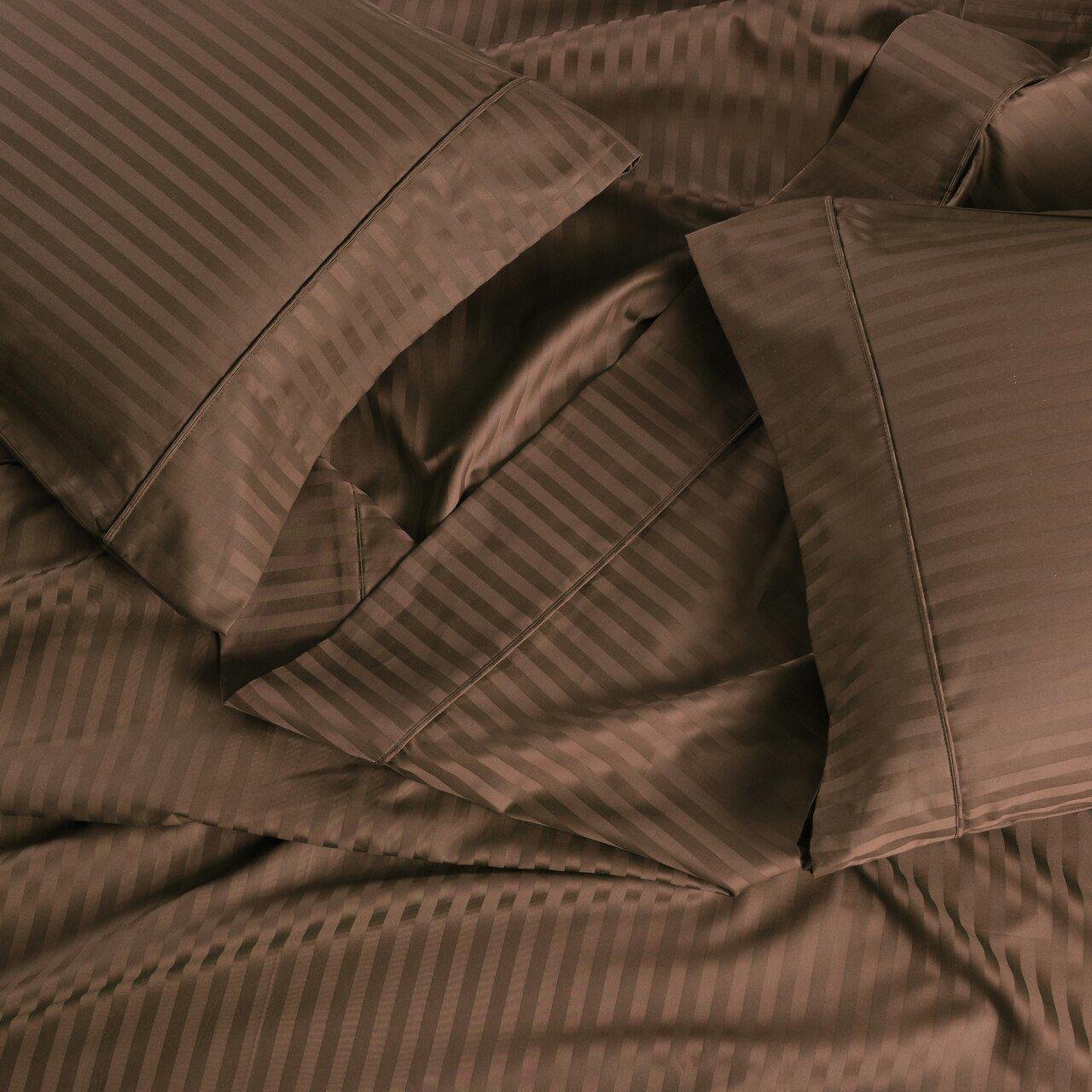 Split California King Sheet Set - Striped 650 Thread Count - Image 6