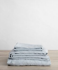 Linen Sheet Set with Pillowcases - Sky