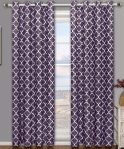 Thermal Insulated Curtain Purple Meridian Pair (Set of 2 Panels)