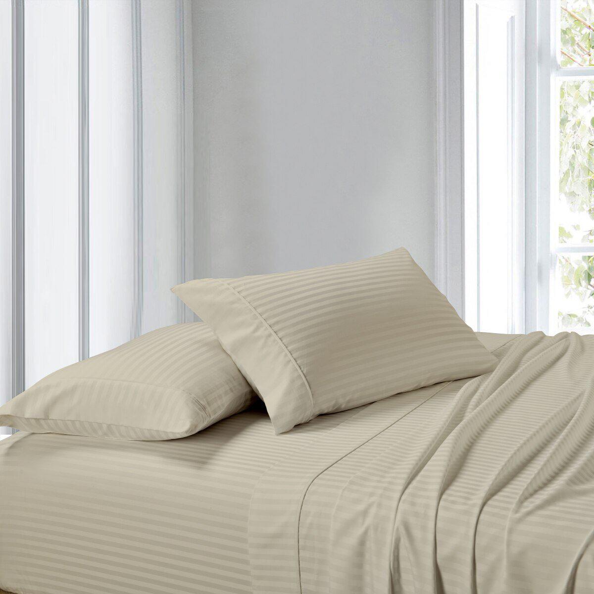 100% Cotton Sheet Set - Striped 300 Thread Count - Image 24