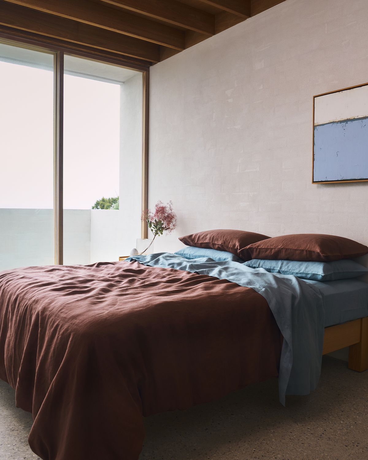 Lagoon 100% French Flax Linen Flat Sheet - Image 6