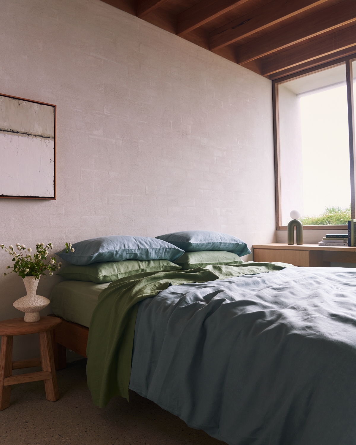 Lagoon 100% French Flax Linen Duvet Cover - Image 7