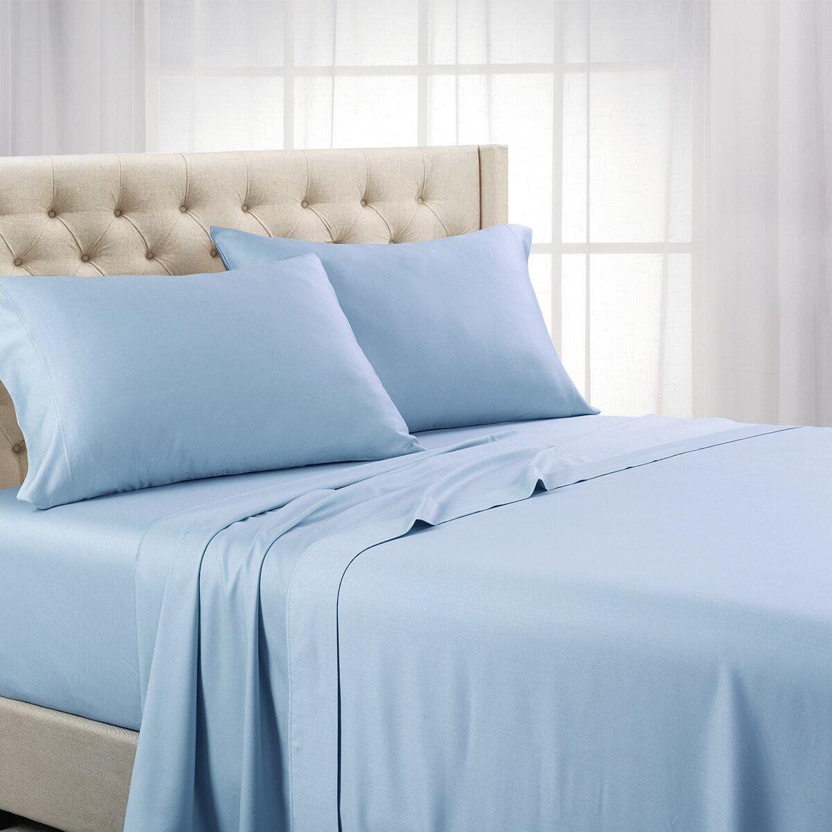 Split Top (Split Head) King Sheets 1000 Thread Count 100% Cotton Solid Sheet Sets - Image 4