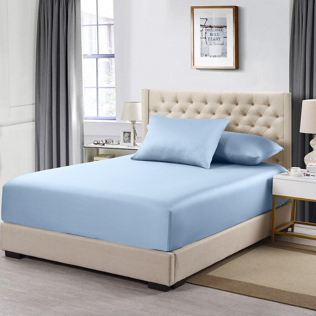 Top Split Flex King Fitted Sheet Only - Solid 608 Thread Count - Image 25