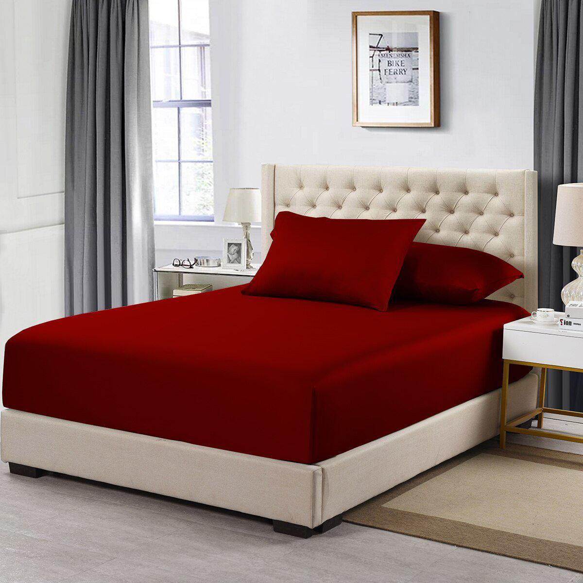 Top Split Flex King Fitted Sheet Only - Solid 608 Thread Count - Image 27